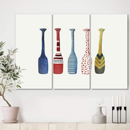 Designart - Five Paddles - Lake House Canvas Wall Art